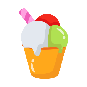 Cream, Gelato, Sundae, Frozen, Food icon
