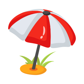 Umbrella, Beach, Sunshade, Canopy, Shade icon