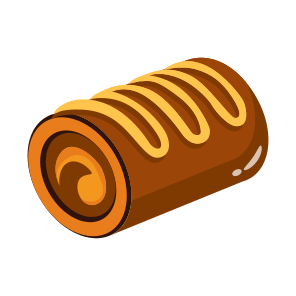 Cake, Roll, Pastry, Sweet, Sweetmeat icon