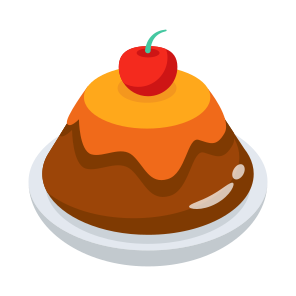 Pudding, Cake, Cherry, Sweet, Sweetmeat icon