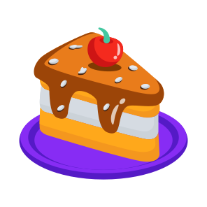 Sweet, Sweetmeat, Slice, Dessert, Pastry icon