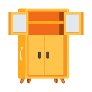 Cabinet, Room, Shelf, Wood, Storage icon