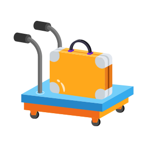 Luggage, Cart, Bag, Carrier, Trolley icon