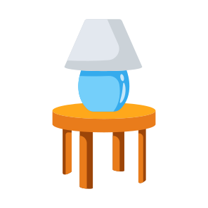 Table, Sideboard, Lamp, Light, Illumination icon