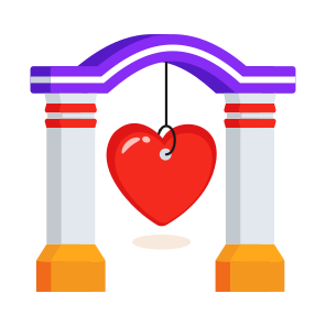 Archway, Gateway, Valentines Day, Entrance, Love icon