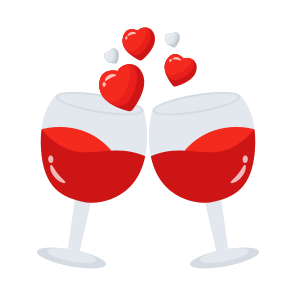 Cheers, Toasting, Wine, Glasses, Celebration, Romance icon