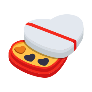 Chocolate Gift, Box, Sweets, Present, Edible icon