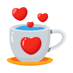 Coffee Cup, Teacup, Romantic, Valentines Day, Love icon