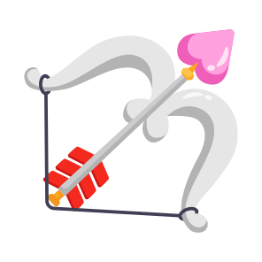 Cupid, Arrow, Valentines Day, Love, Heart icon