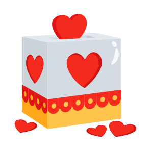 Donation Box, Heart, Valentines Day, Charity, Love icon