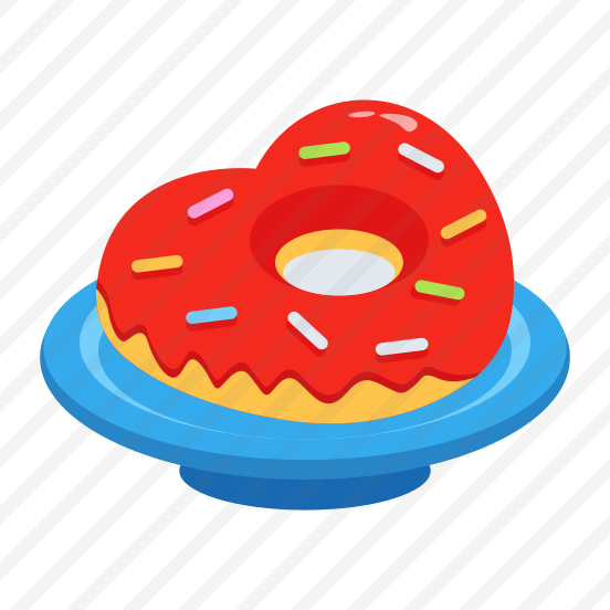 Donut, Valentine, Love, Dessert, Food preview