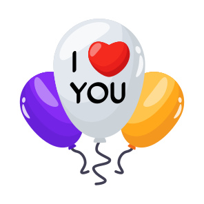 Heart, Balloons, Valentines Day, Surprise, Gift icon