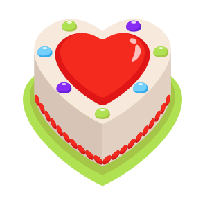 Heart Cake, Dessert, Sweets, Food, Bakery icon