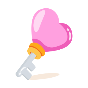 Heart Key, Love, Romance, Affection, Valentines Day icon