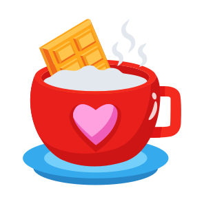 Hot Chocolate, Love, Mug, Drink, Romantic icon