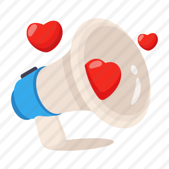 Megaphone, Announcement, Love, Positive, Support preview