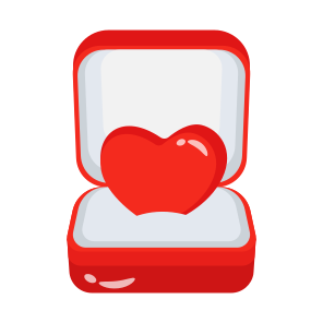 Ring Box, Gift Box, Heart, Valentines Day, Romance icon