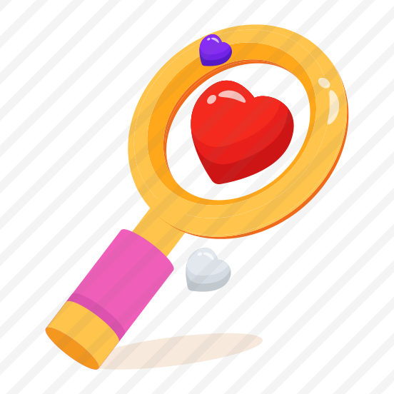 Searching Love, Magnifier, Valentines Day, Affection, Passion, preview