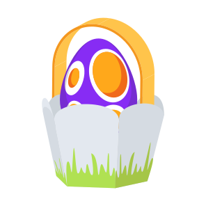 Egg, Eggshell, Basket, Bucket, Hamper icon