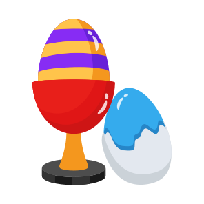 Egg, Eggshell, Cup, Stand, Holy icon