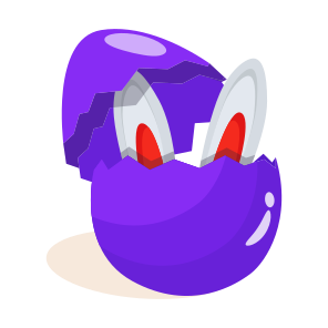 Egg, Eggshell, Ears, Cracked, Decorative icon