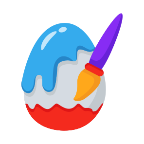 Eggshell, Egg, Decorative, Brush, Paintbrush icon