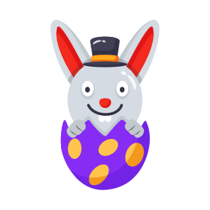 Rabbit, Bunny, Hare, Egg, Eggshell icon