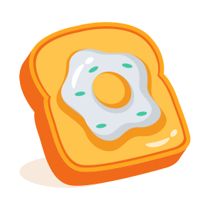 Toast, Breakfast, Slice, Bread, Food icon