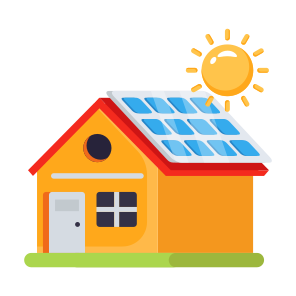Home, House, Building, Solar, Eco icon