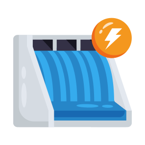 Hydropower, Dam, Hydro, Energy, Eco icon