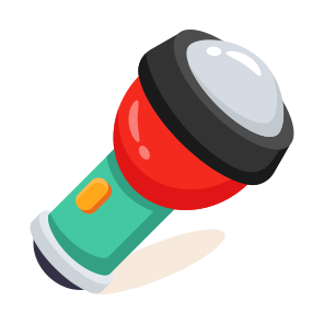 Torch, Flashlight, Illumination, Eco, Ecology icon