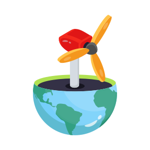 Windmill, Turbine, Aerogenerator, Propeller, Energy icon