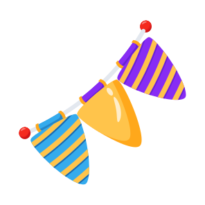 Bunting, Garland, Decoration, Party, Flags icon