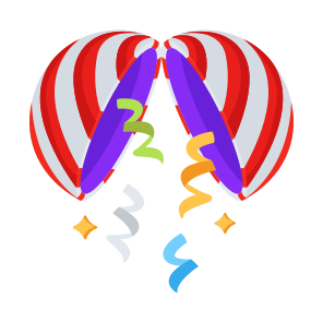 Confetti, Ball, Shower, Steamers, Ornament icon