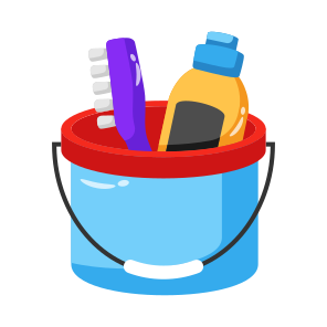 Cleaning, Bucket, Supplies, Housekeeping, Hygiene icon