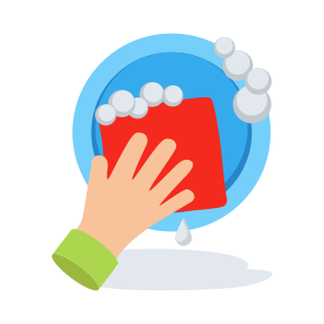 Dishwashing, Plate, Housekeeping, Hygiene, Cleaning icon