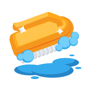 Domestic, Brush, Scrubber, Housekeeping, Hygiene icon