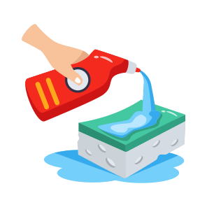Liquid, Cleaner, Detergent, Sponge, Housekeeping icon
