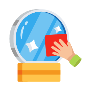 Mirror, Glass, Wiping, Housekeeping, Hygiene icon
