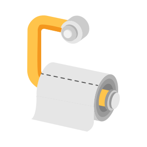 Toilet, Paper, Tissues, Housekeeping, Hygiene icon