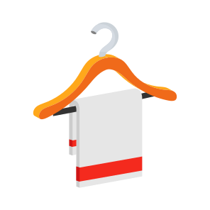 Towel, Hanger, Clothesline, Housekeeping, Hygiene icon