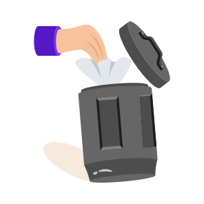 Trash, Disposal, Bin, Garbage, Housekeeping icon