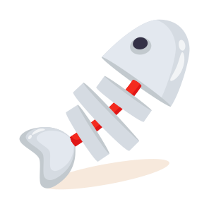 Fishbone, Fish, Skeleton, Spine, Remains icon