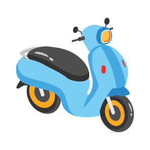 Scooty, Bike, Travel, Conveyance, Ride icon