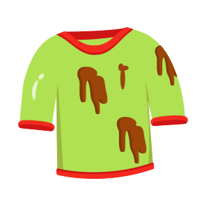 Dirty, Shirt, Tee, Clothe, Stain icon
