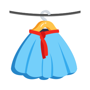 Hanging, Clean, Skirt, Apparel, Clothes icon