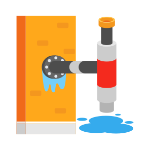 Leaking, Pipe, Damage, Water, Pipeline icon
