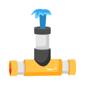 Pipe, Connector, Water, Supply, Pressurized icon