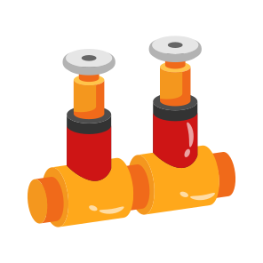 Pipe, Piping, Valves, Water, Control icon