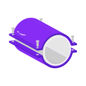 Plumbing, Pipe, Coupler, Section, Support icon